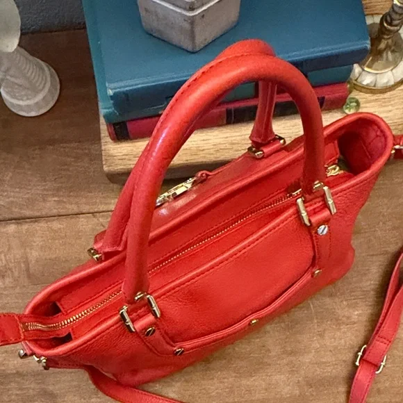 Tory Burch Vibrant Red Satchel - Picture 4 of 13